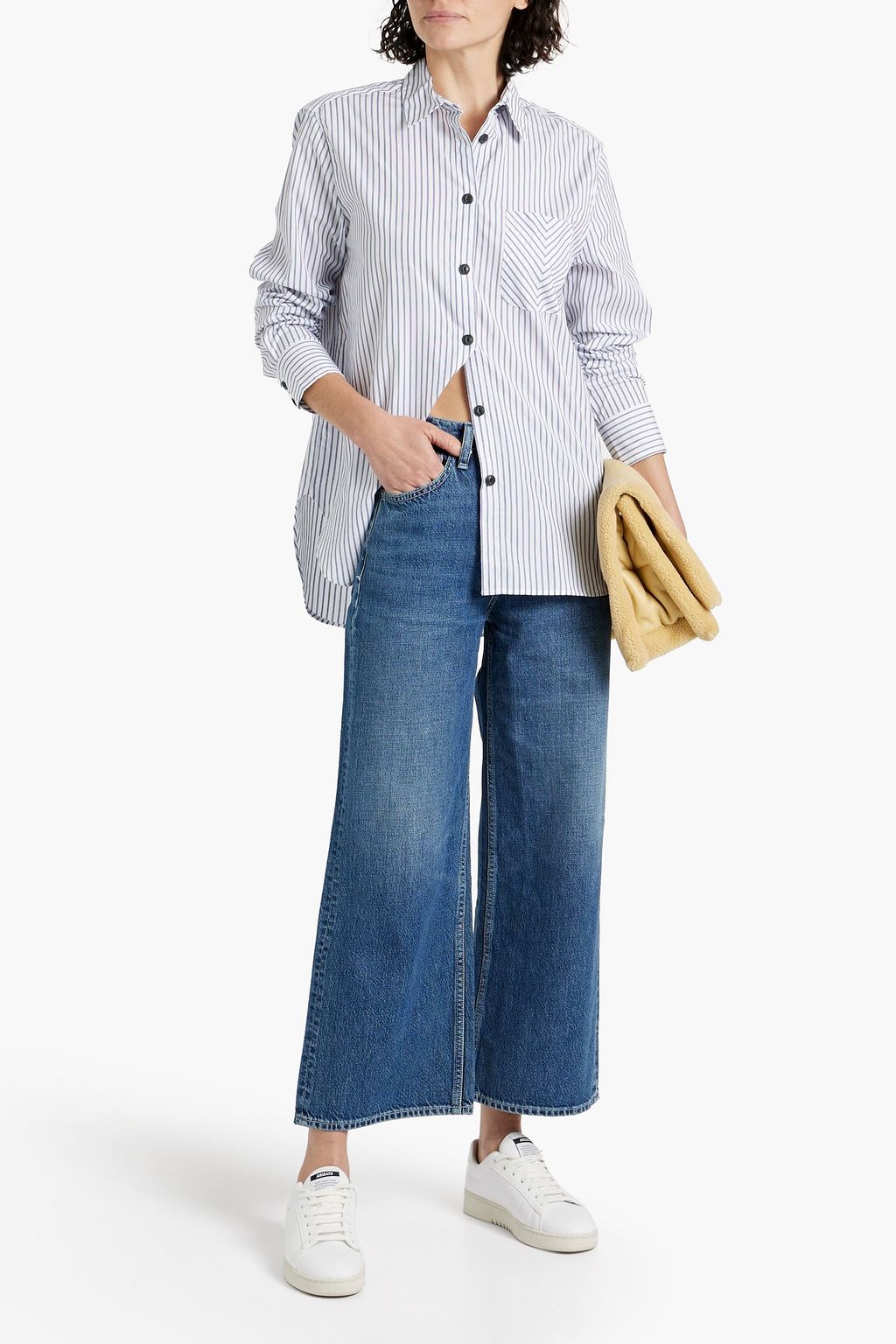 RAG & BONE 스트라이프 코튼 포플린 셔츠