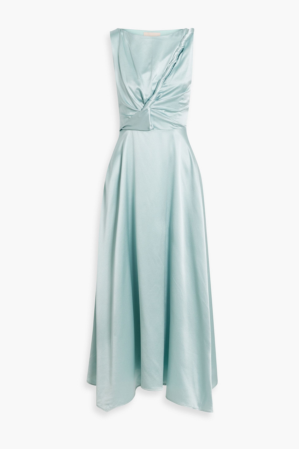 Roksanda Brida Twisted Cutout Silk-crepe Midi Dress In Sky Blue