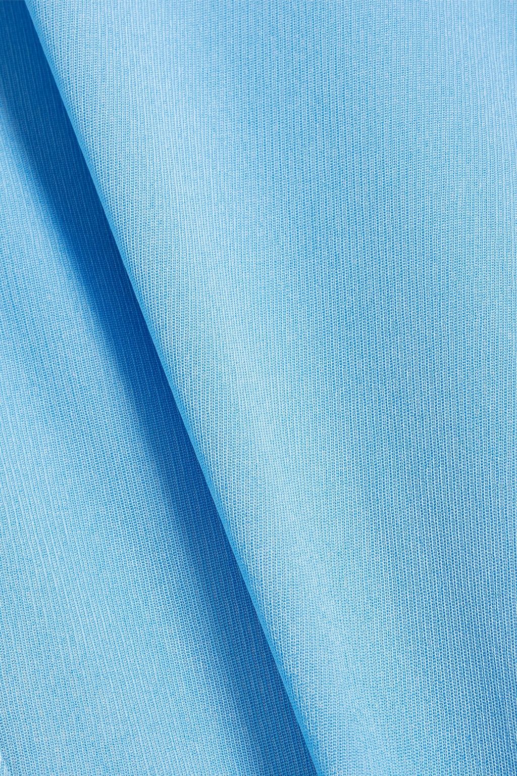 VICTORIA BECKHAM Draped cupro-blend twill midi dress