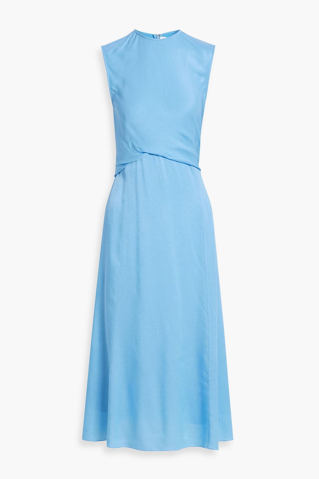 VICTORIA BECKHAM Draped twill midi dress | THE OUTNET