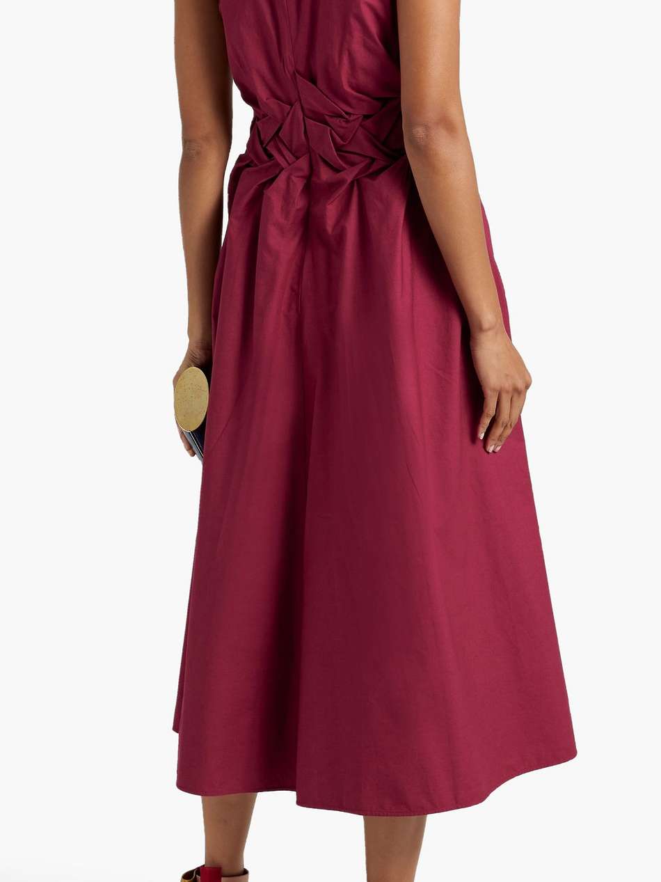 eifal woven cotton-poplin midi dress