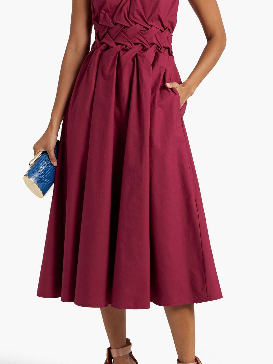 eifal woven cotton-poplin midi dress
