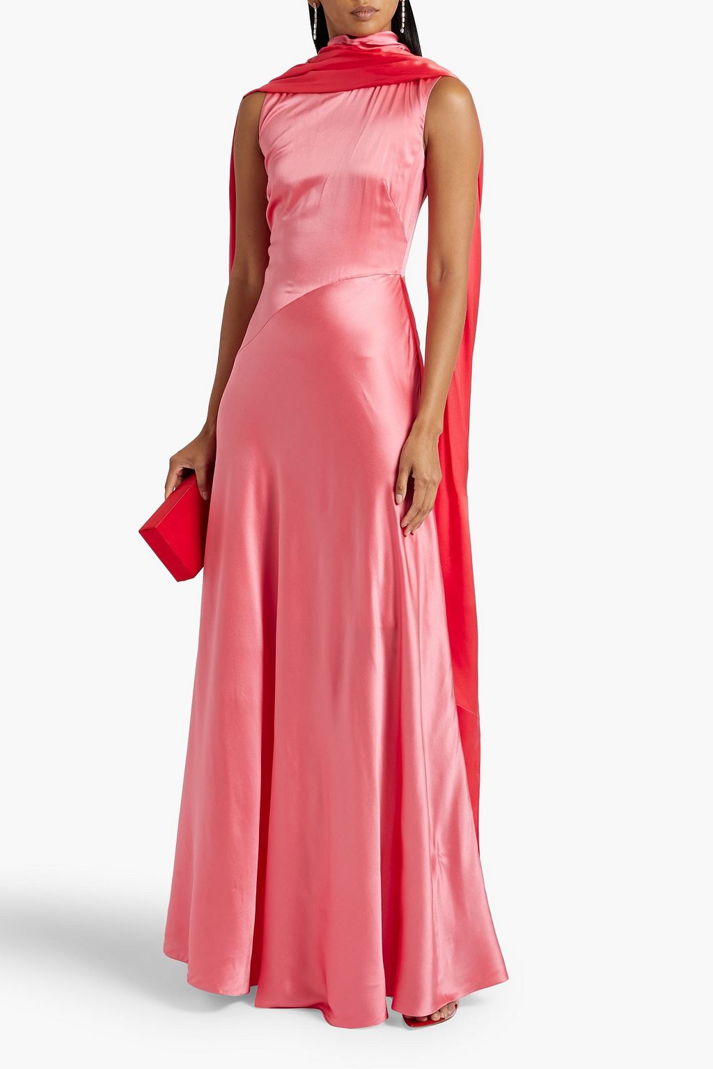 ROKSANDA Klanira draped silk-satin gown