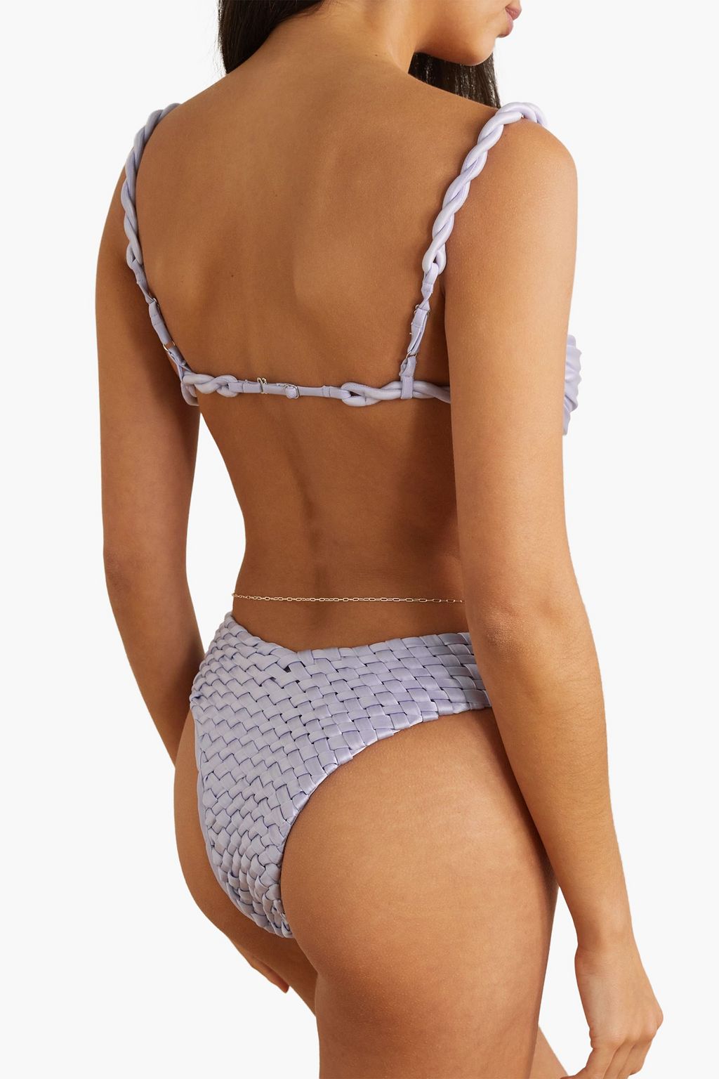 ISA BOULDER Fullweave woven stretch-satin bikini briefs