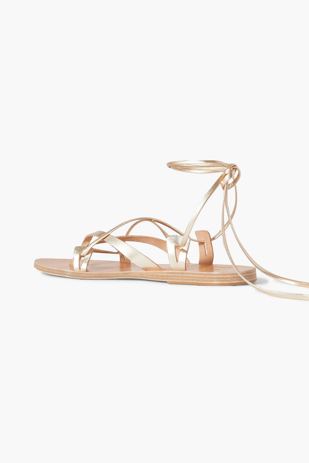ANCIENT GREEK SANDALS Artemis de Gabies metallic leather sandals