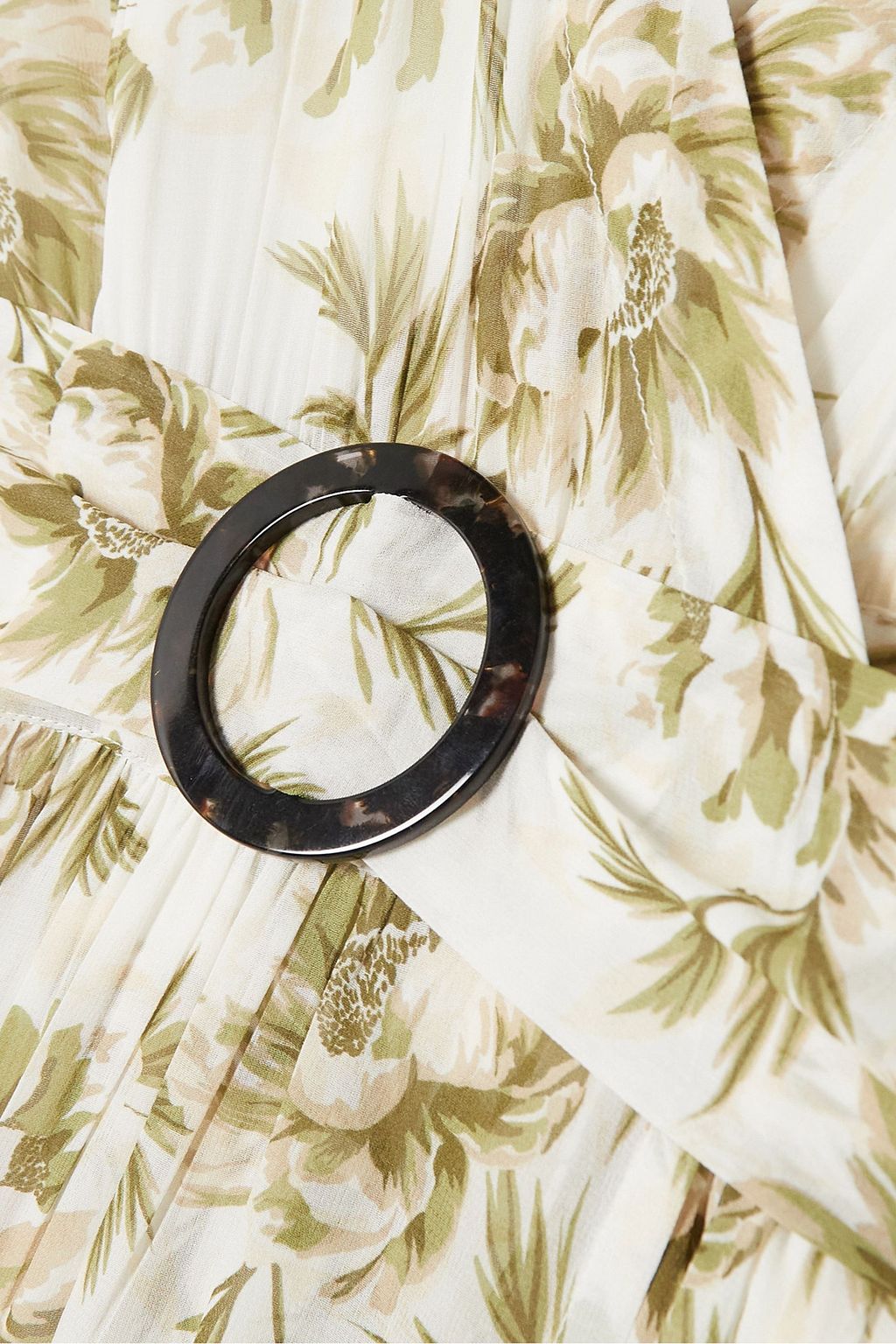 EVARAE River belted striped TENCEL™ Lyocell midi wrap dress