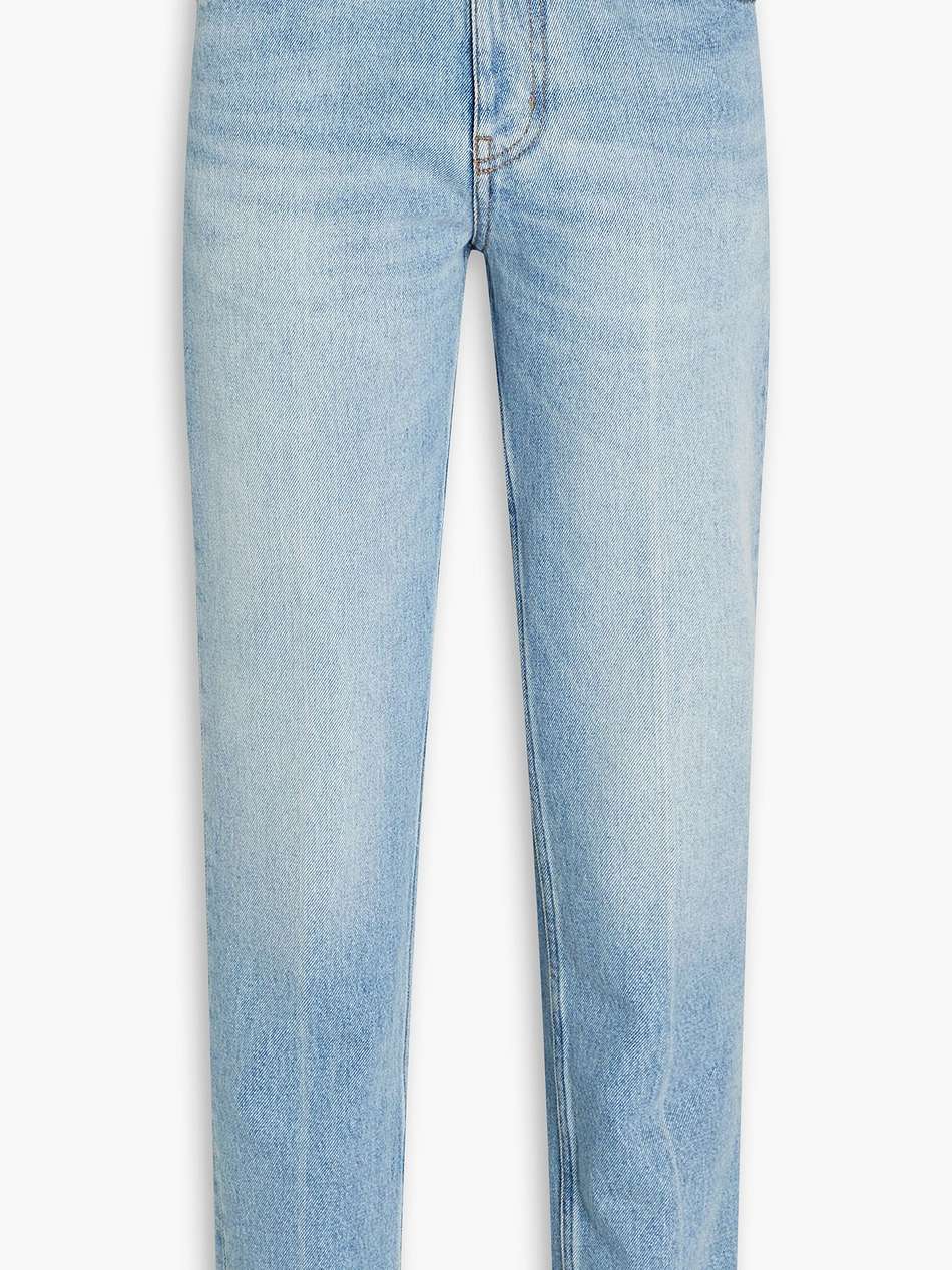 high-rise straight-leg jeans