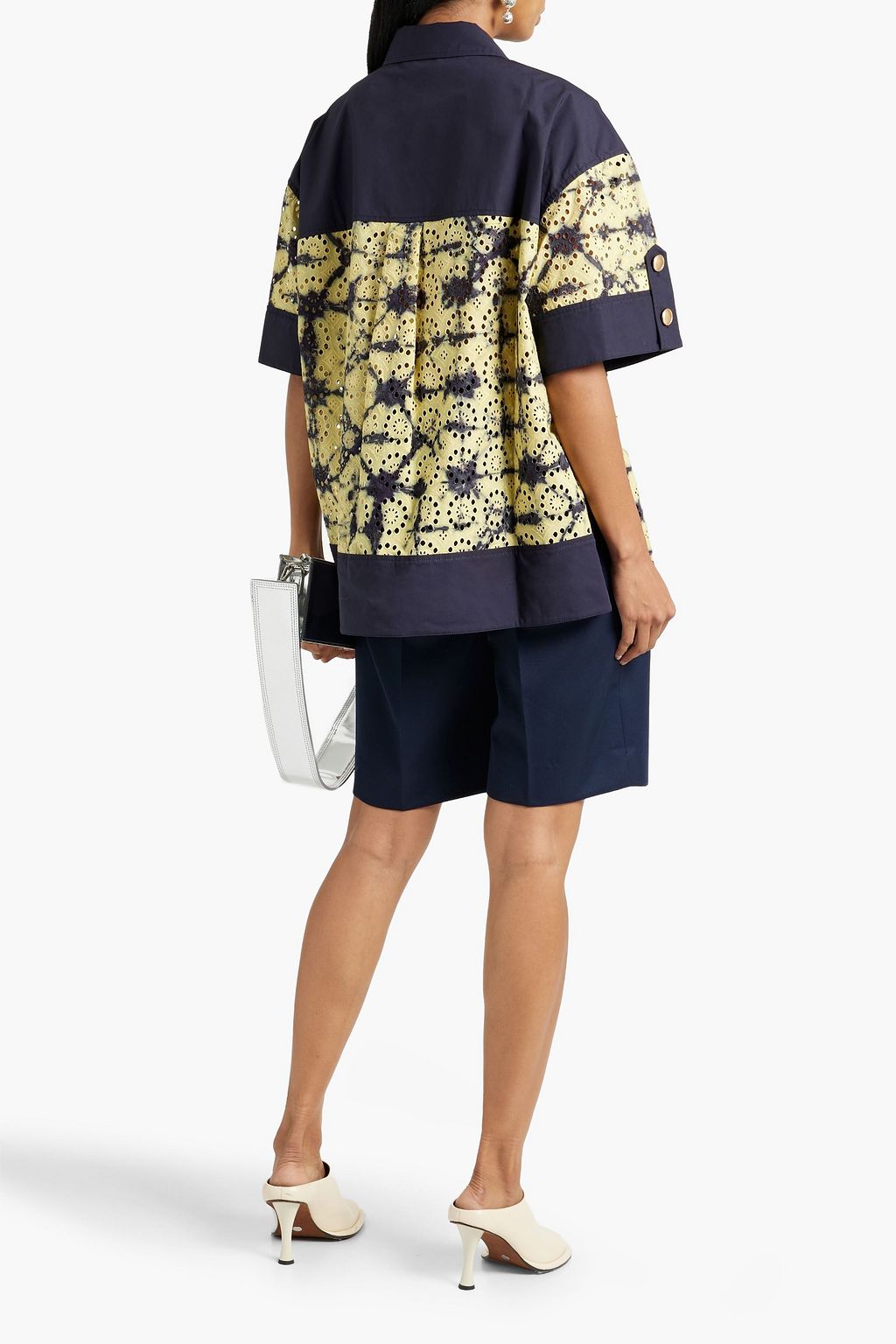 3.1 PHILLIP LIM 오버사이즈 프린트 브로드리 앙글레즈 코튼 셔츠