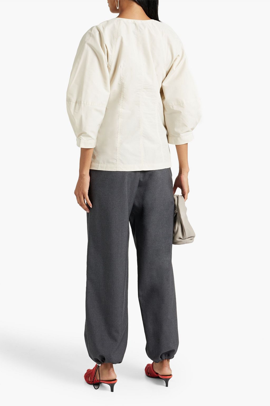 3.1 PHILLIP LIM بلوزة من البوبلين المصنوع من مزيج من القطن