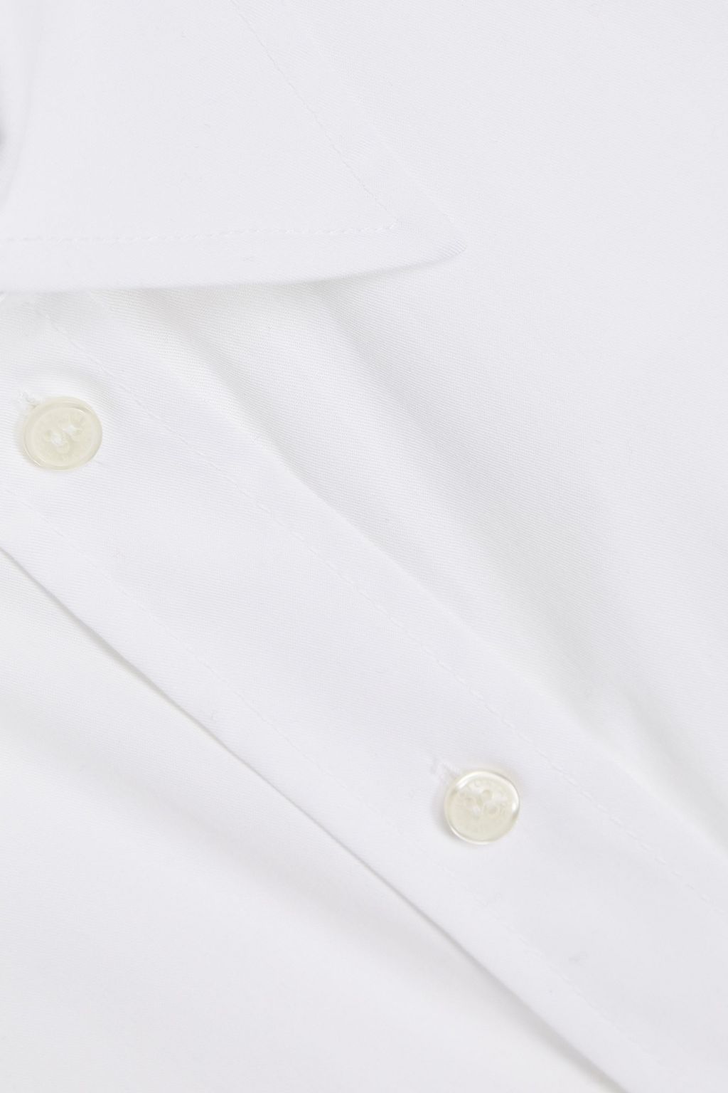 VICTORIA BECKHAM Gathered cutout cotton-poplin shirt