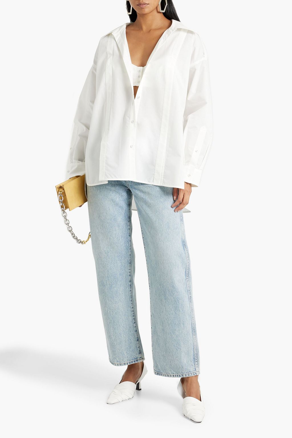 3.1 PHILLIP LIM قميص من البوبلين المصنوع من مزيج من القطن