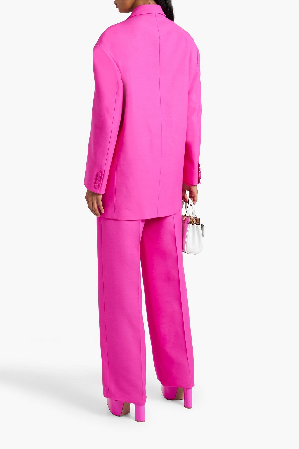 VALENTINO GARAVANI Double-breasted wool and silk-blend crepe blazer