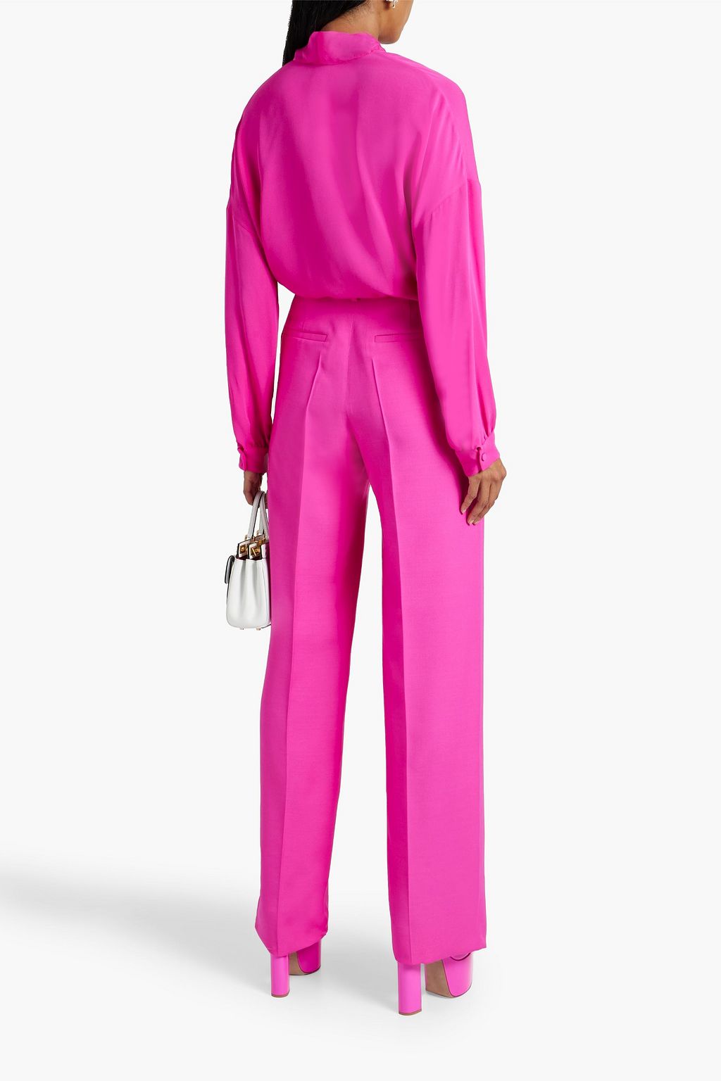 VALENTINO GARAVANI Pussy-bow silk crepe de chine blouse