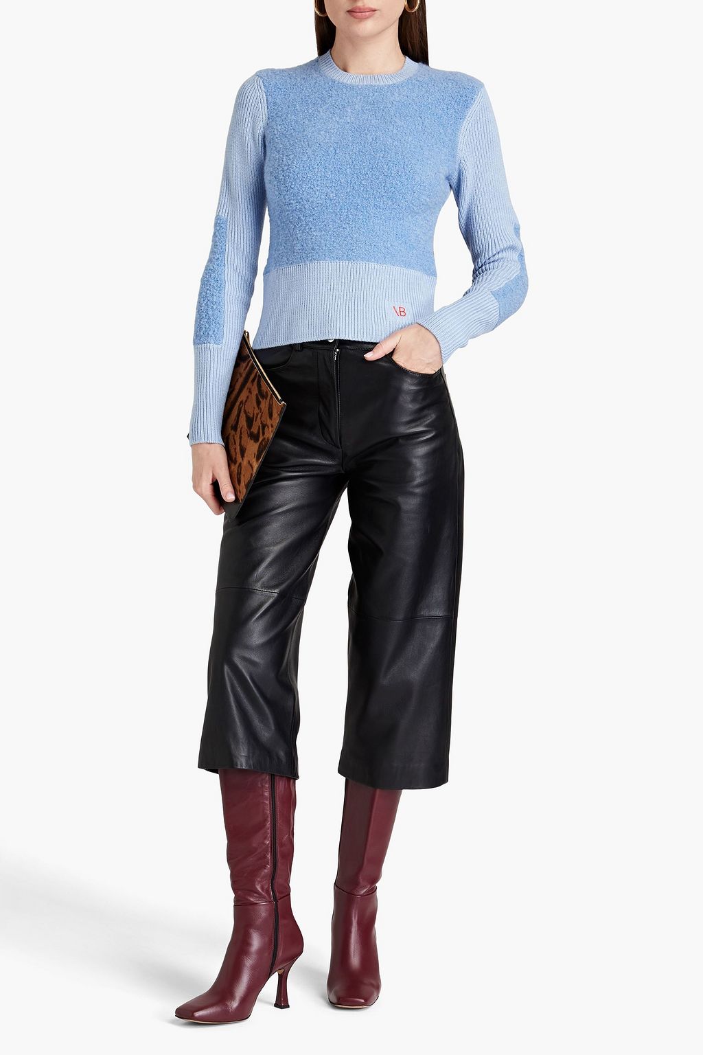 VICTORIA BECKHAM Bouclé-knit wool-blend sweater