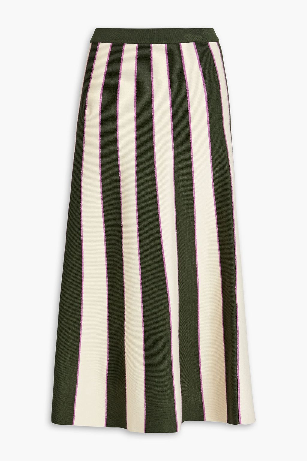 Striped knit on sale midi skirt