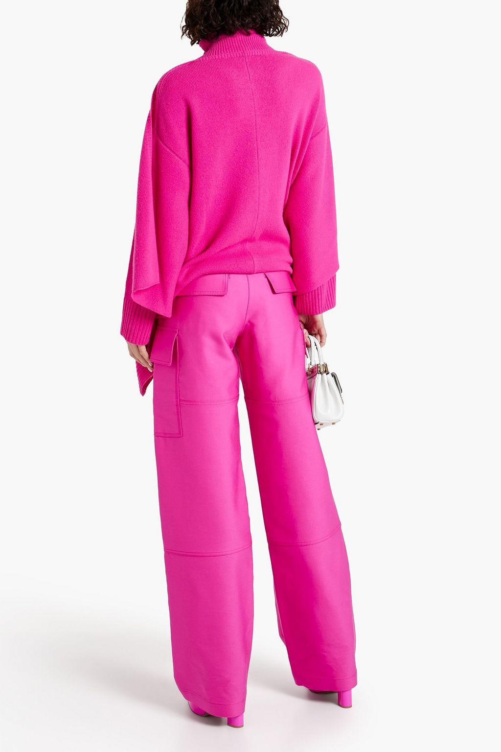VALENTINO GARAVANI Asymmetric wool and cashmere-blend turtleneck sweater
