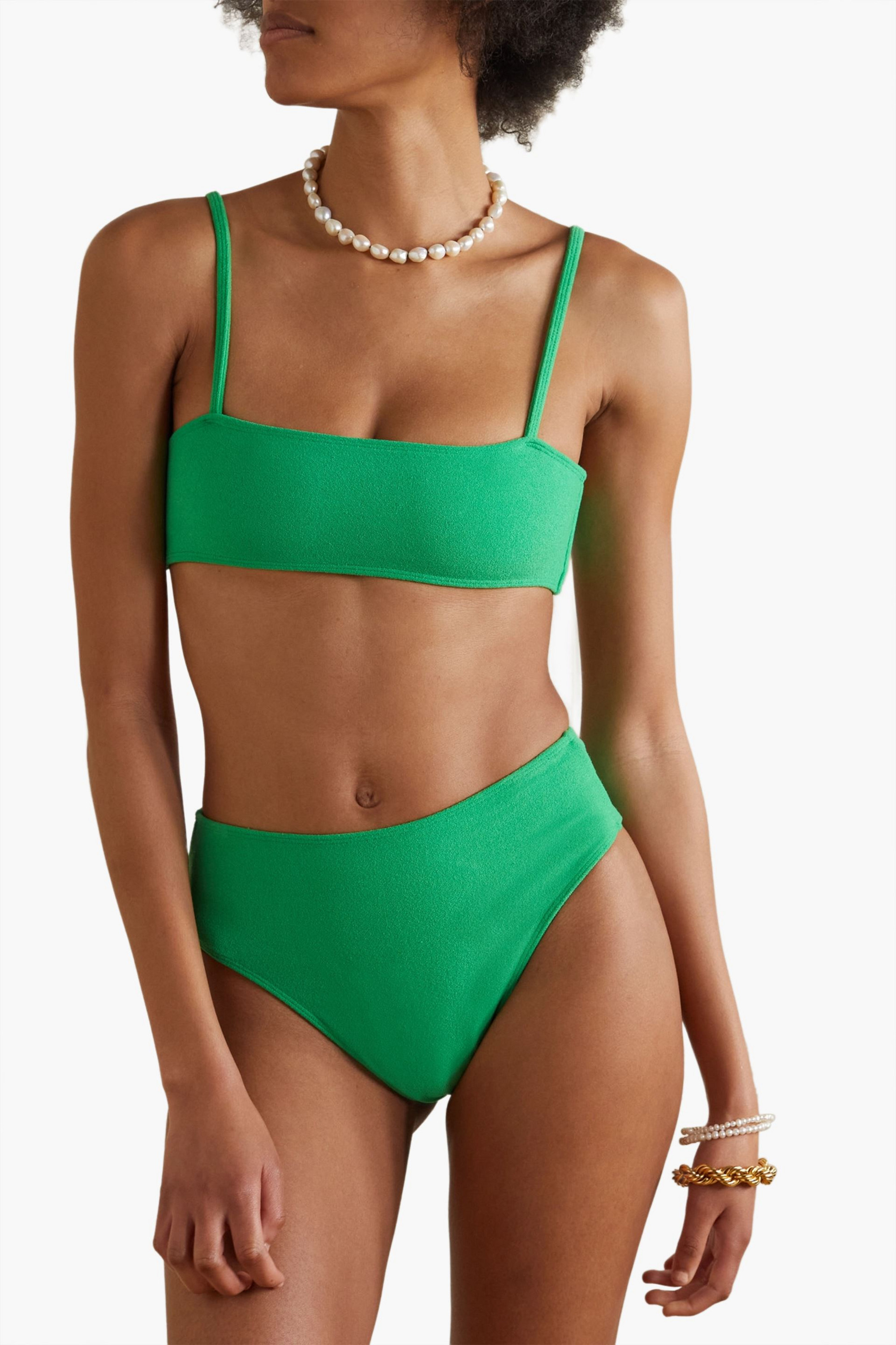 Faithfull Chania ribbed high-rise bikini briefs