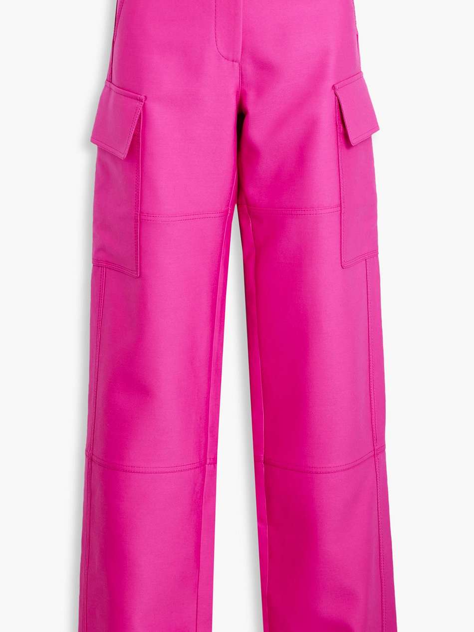 cotton, wool and silk-blend cargo pants
