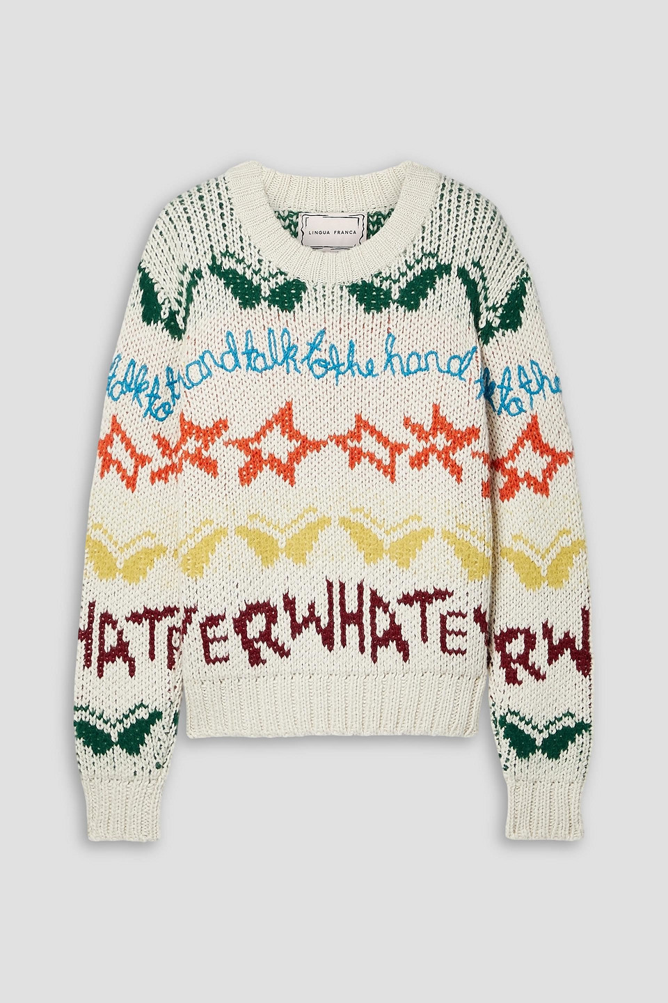 Whatever alpaca-blend jacquard sweater