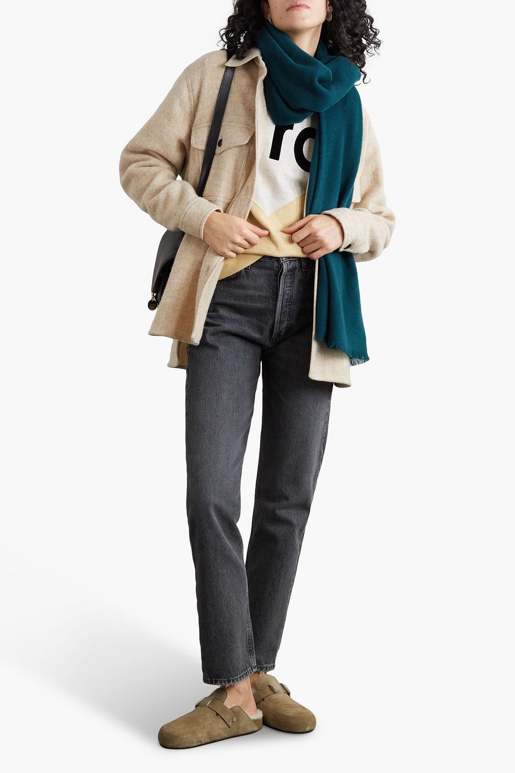 MARANT ÉTOILE Faxon checked wool-blend jacket