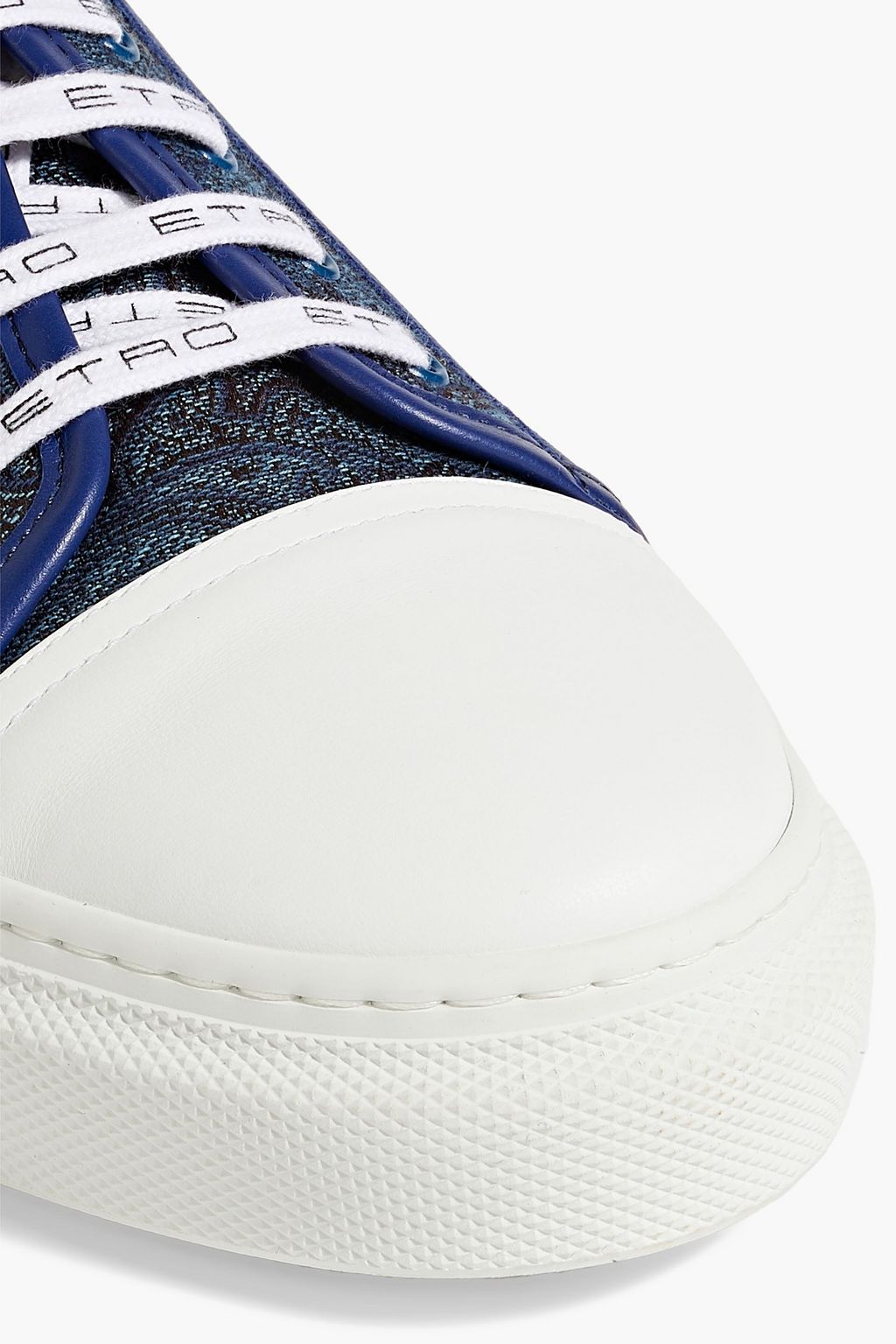 ETRO Leather-trimmed printed canvas sneakers