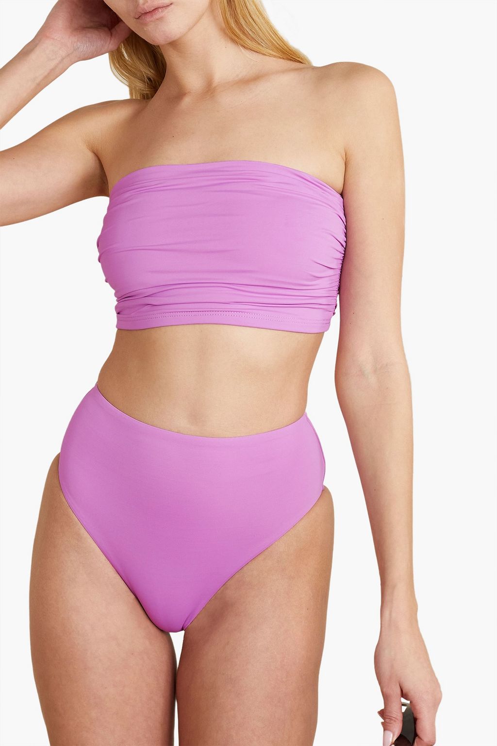 BONDI BORN Raina gathered bandeau bikini top