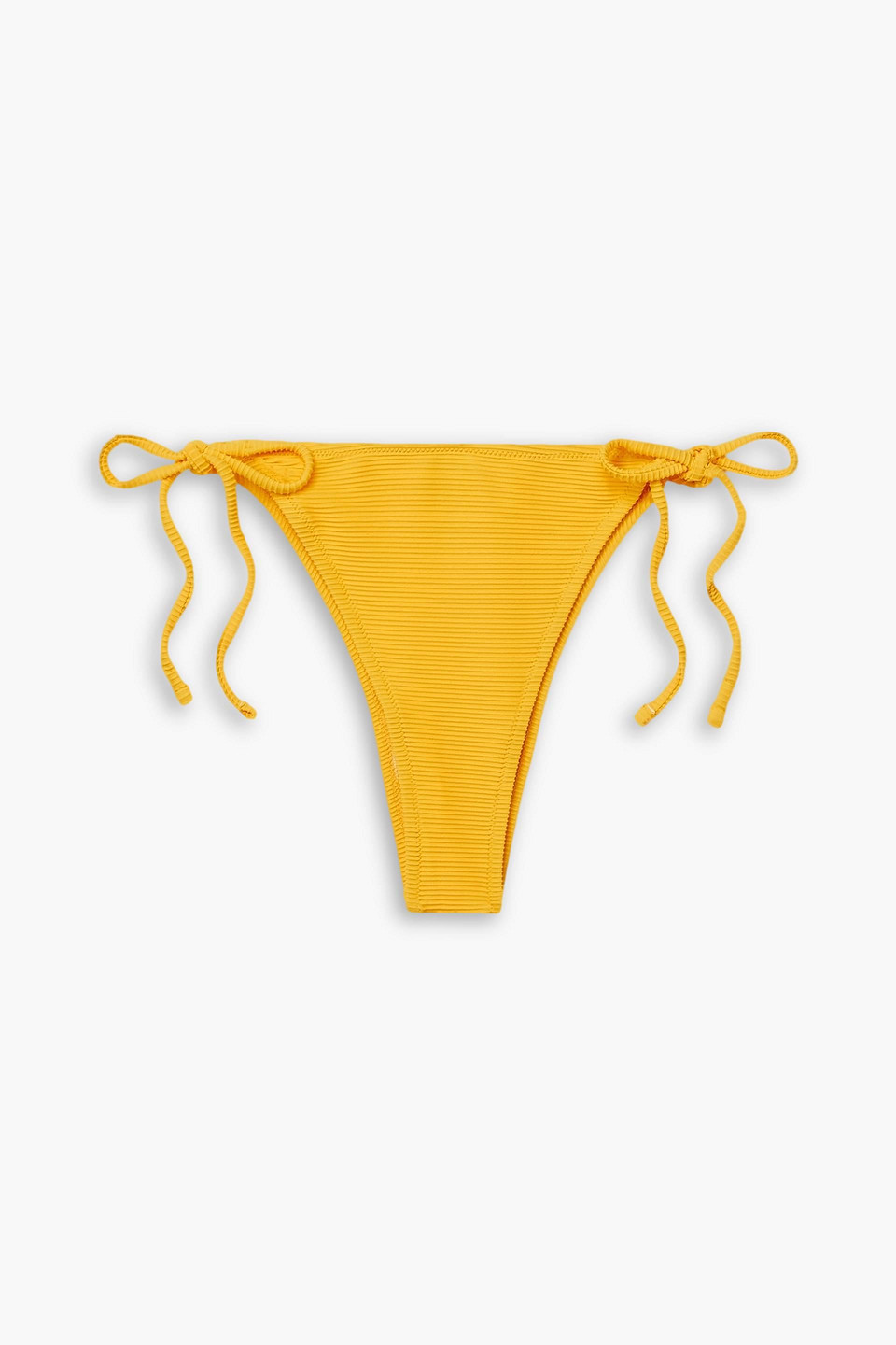 Fisch + Net Sustain Chanzy Recycled Ribbed Bikini Briefs In Saffron