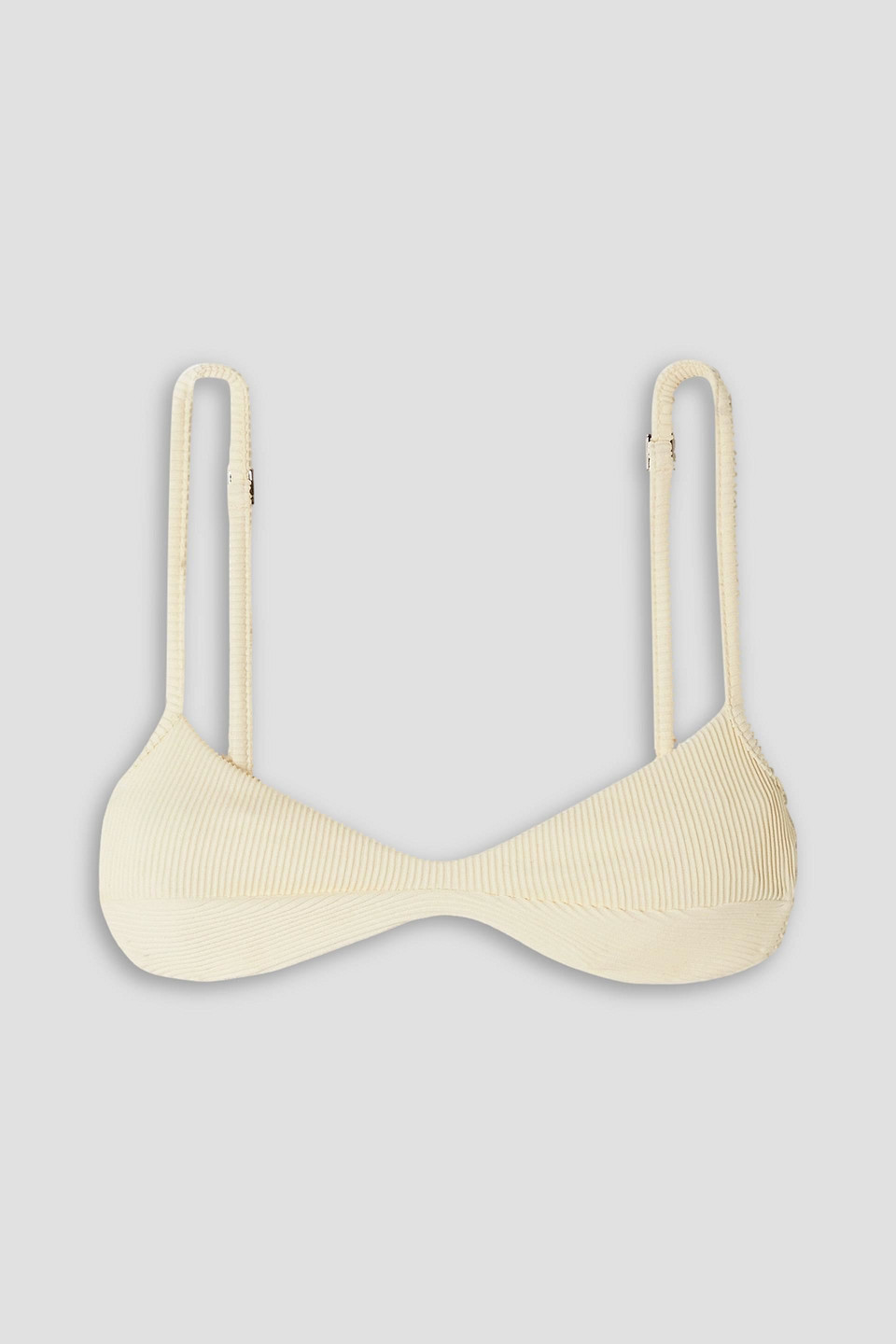Haight Monica Ribbed Underwired Bikini Top In Cream