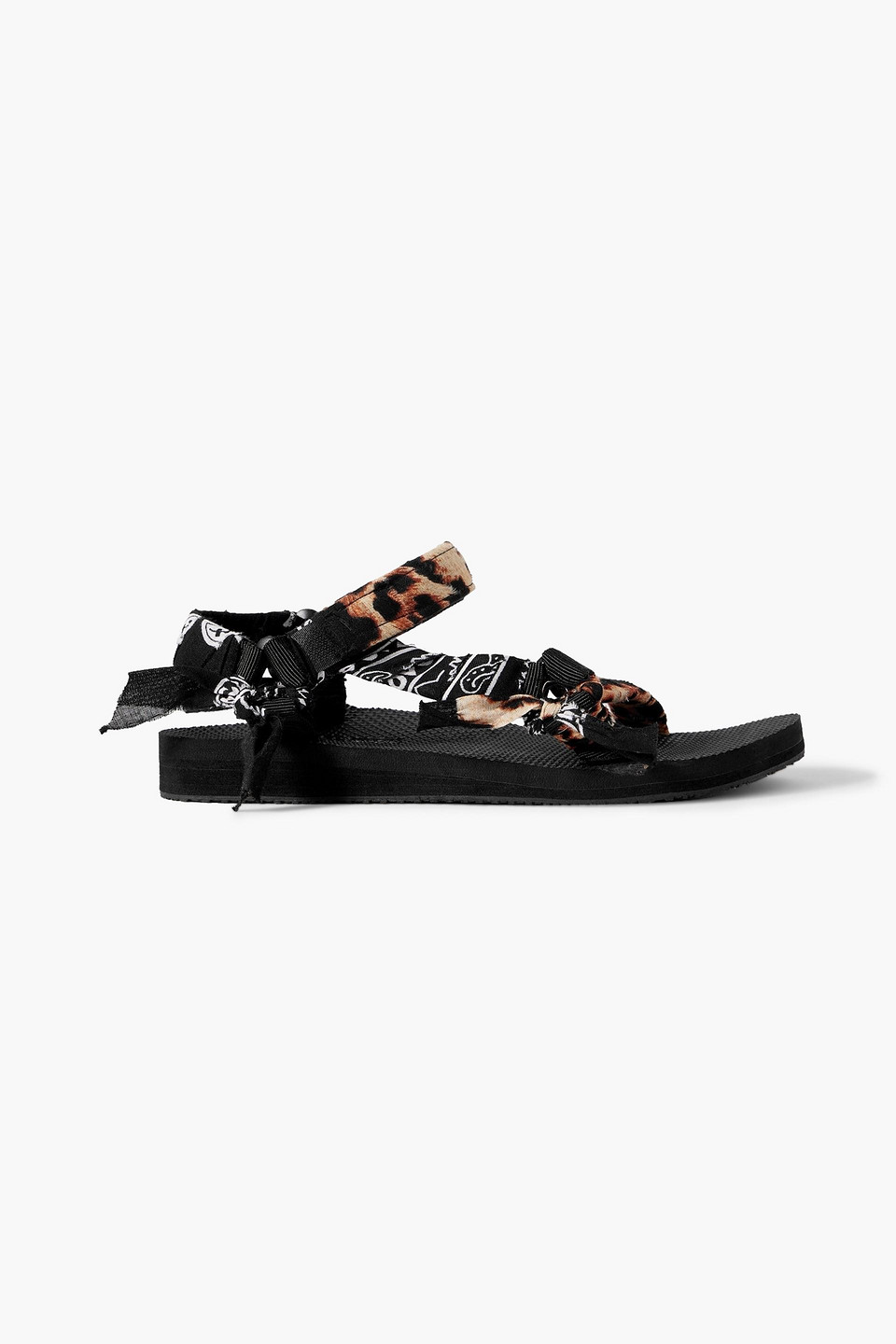 Arizona Love Trekky Sandalen Aus Ripsband Mit Gaze-besatz Und Print In Animal Print