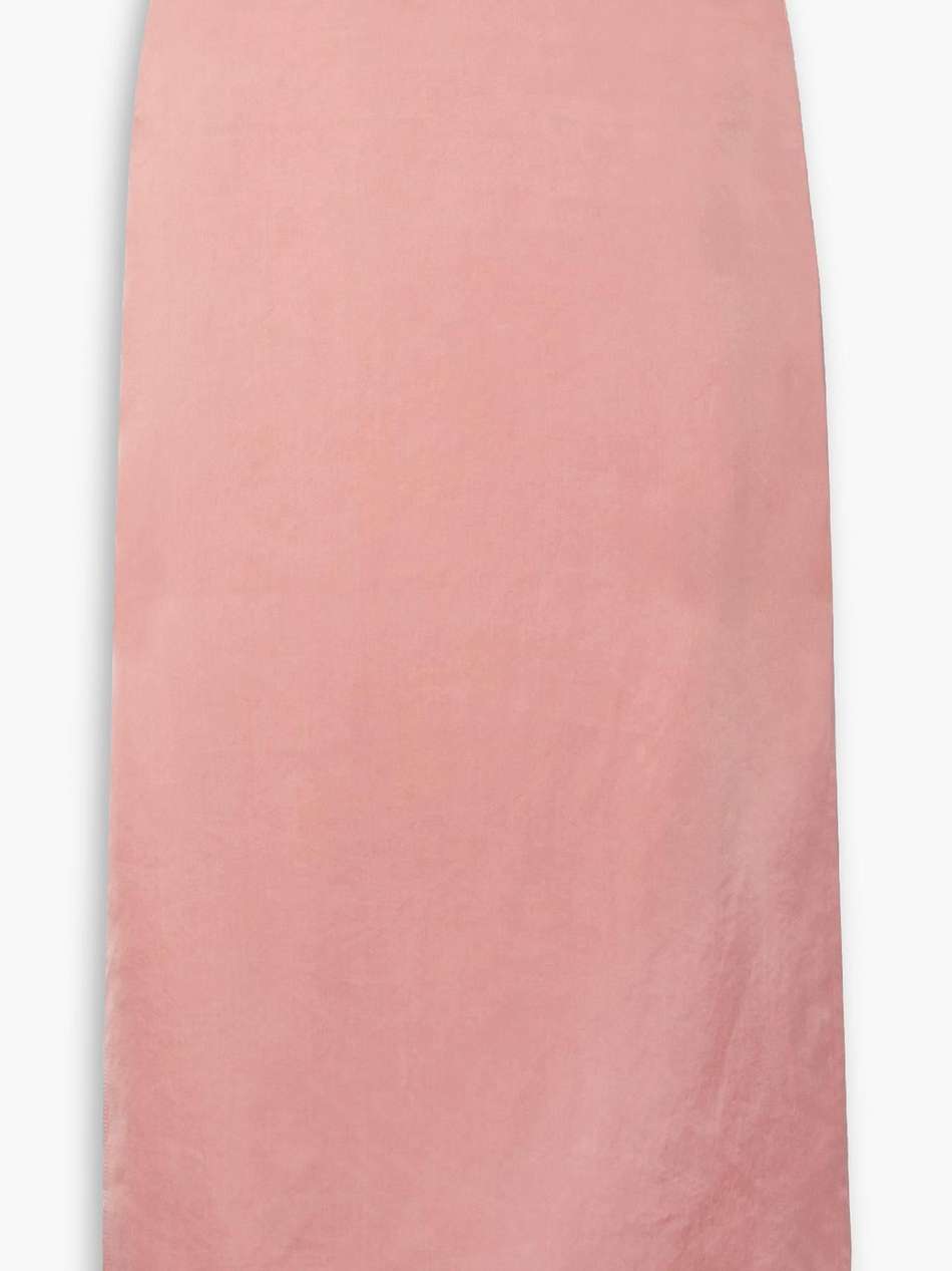 vitalia cupro-satin midi skirt