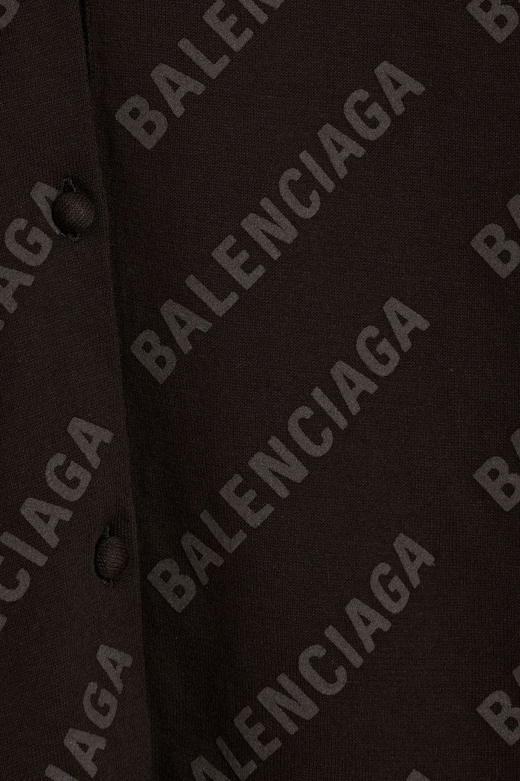 BALENCIAGA Logo-print flocked cotton cardigan