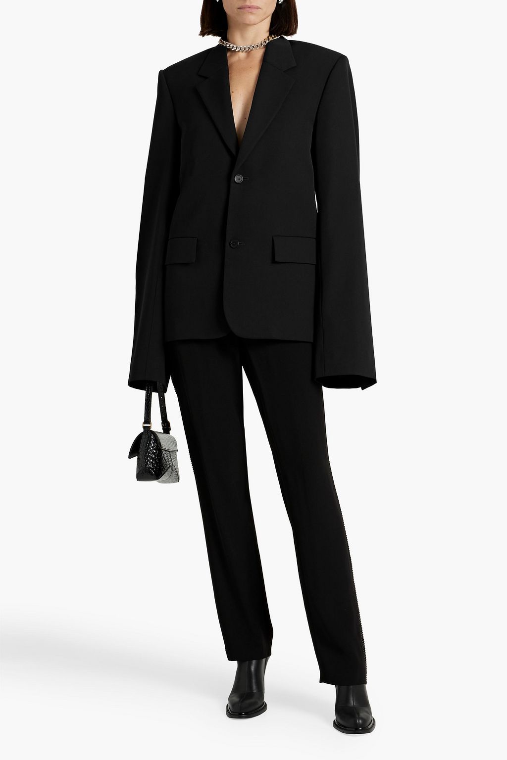 BALENCIAGA Oversized wool-crepe blazer