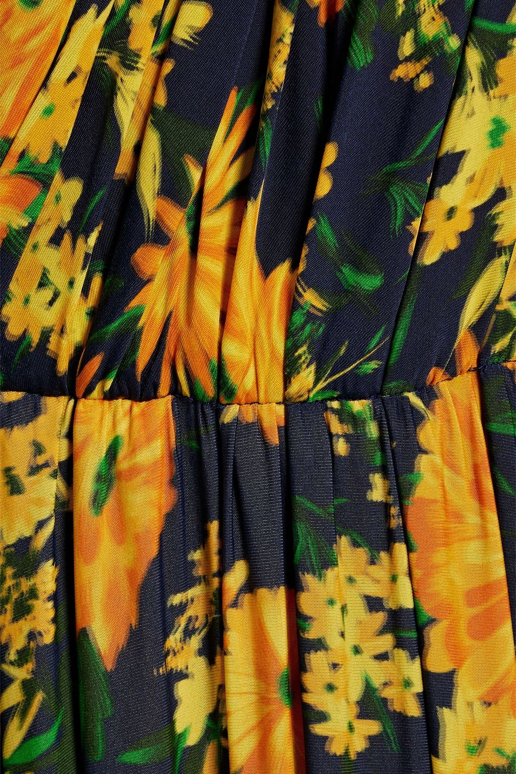 BALENCIAGA Layered floral-print stretch-jersey playsuit
