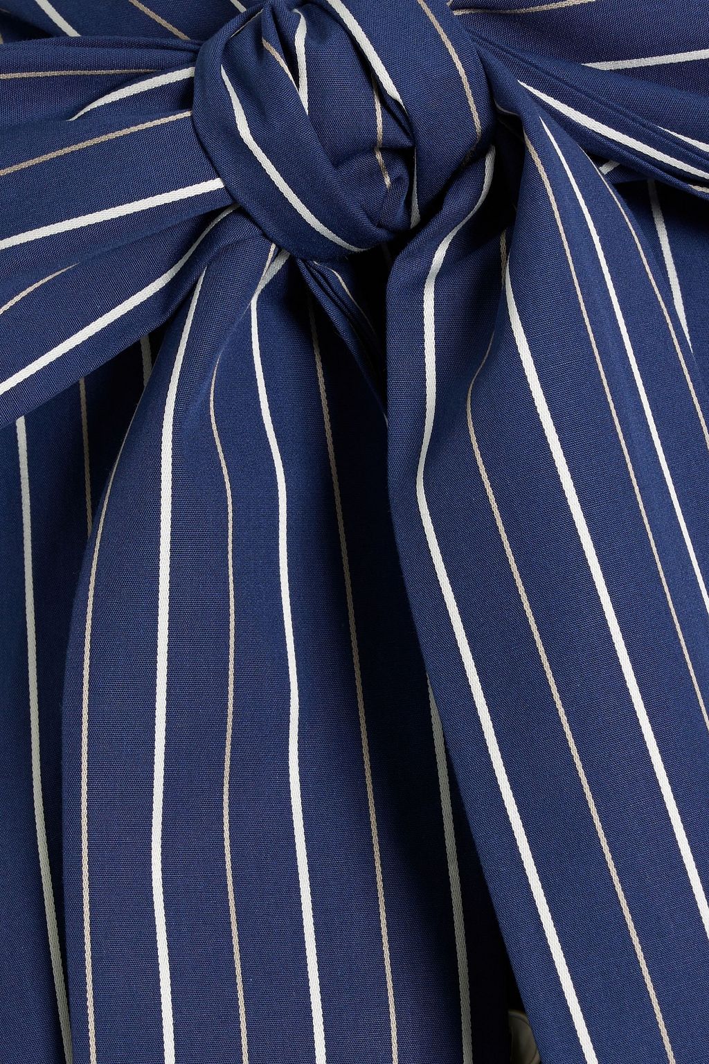 PALMER//HARDING Renew pussy-bow striped cotton-poplin shirt