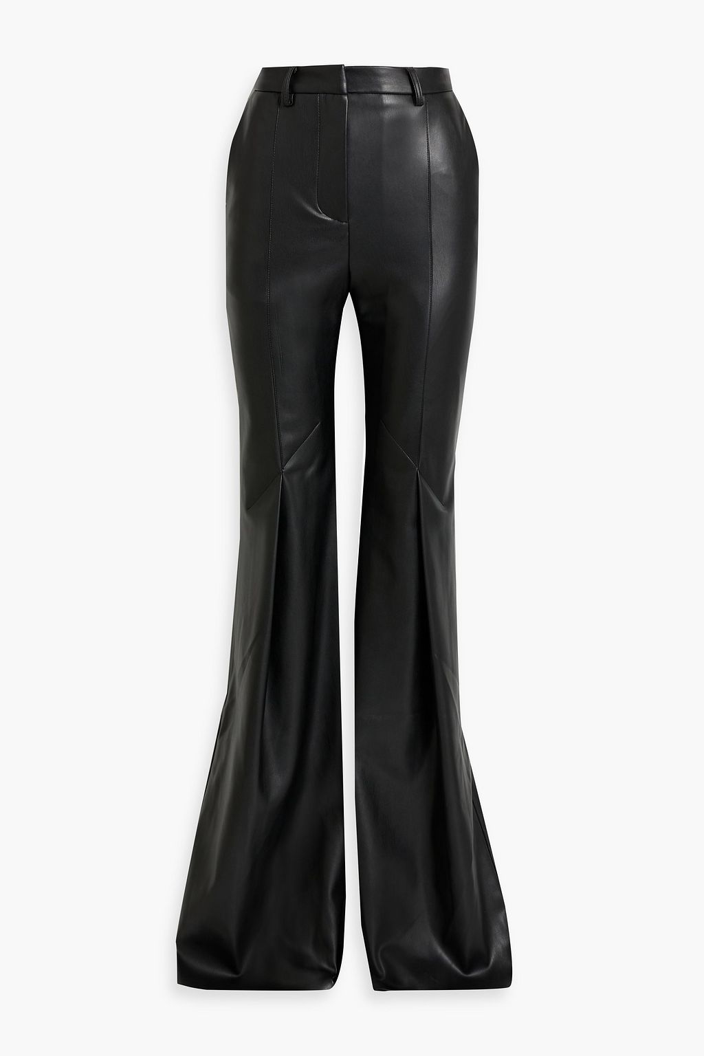 Faux leather flared pants black UK 10