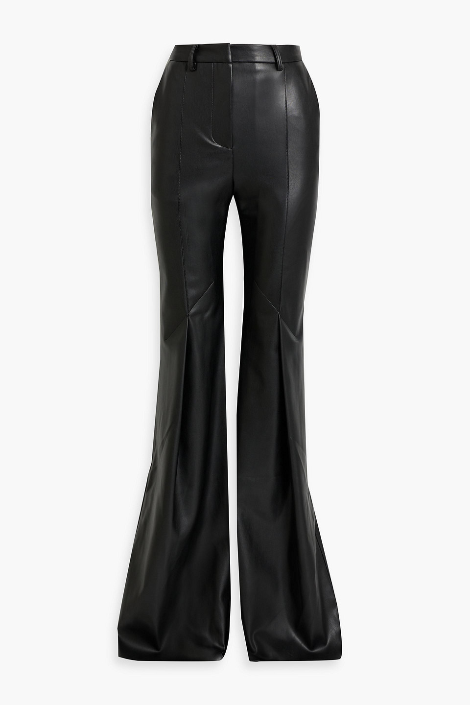 Palmer Harding Faux Leather Flared Pants In Black