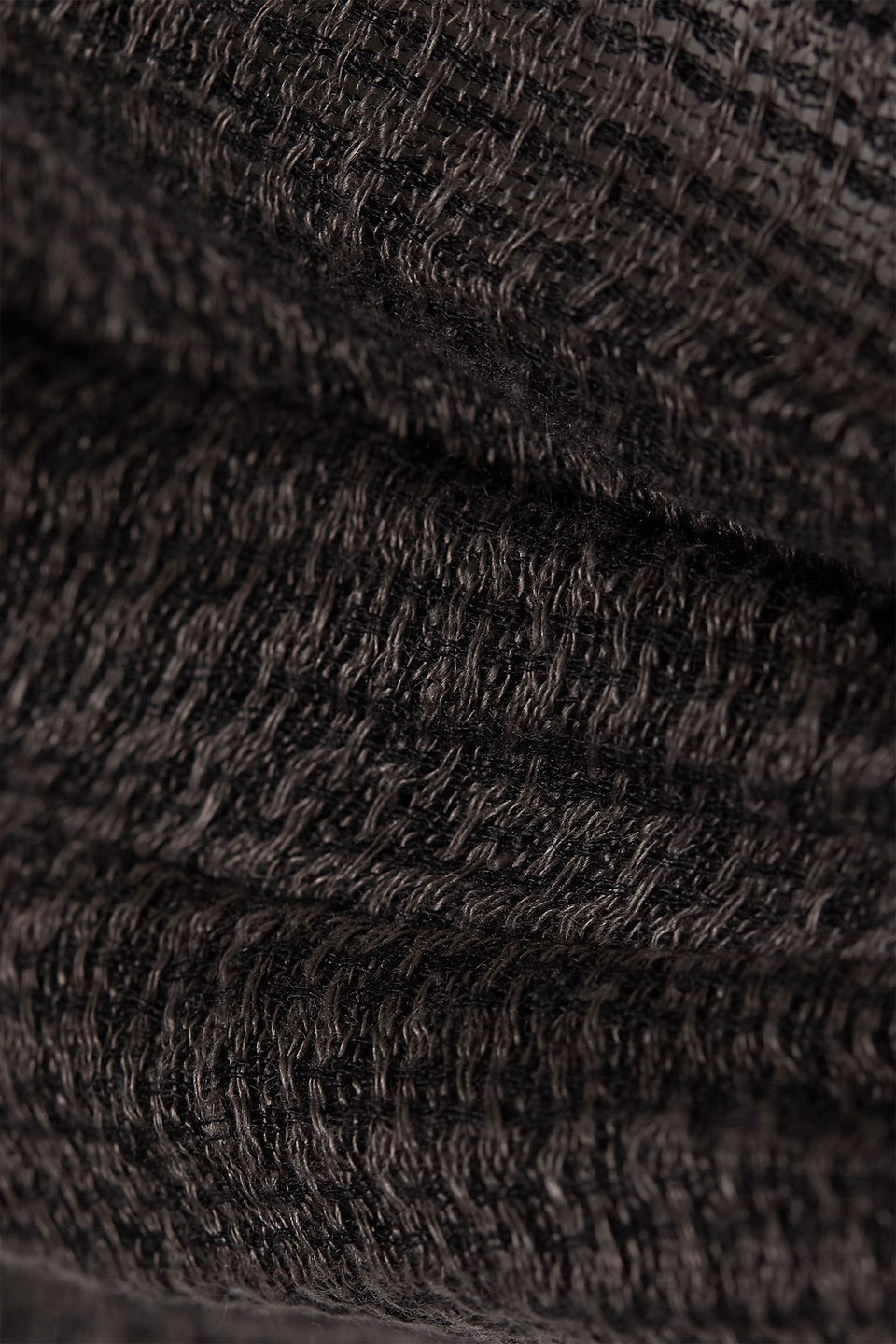Le Kasha Maazi Bustier Aus Leinen Mit Twist-detail In Charcoal