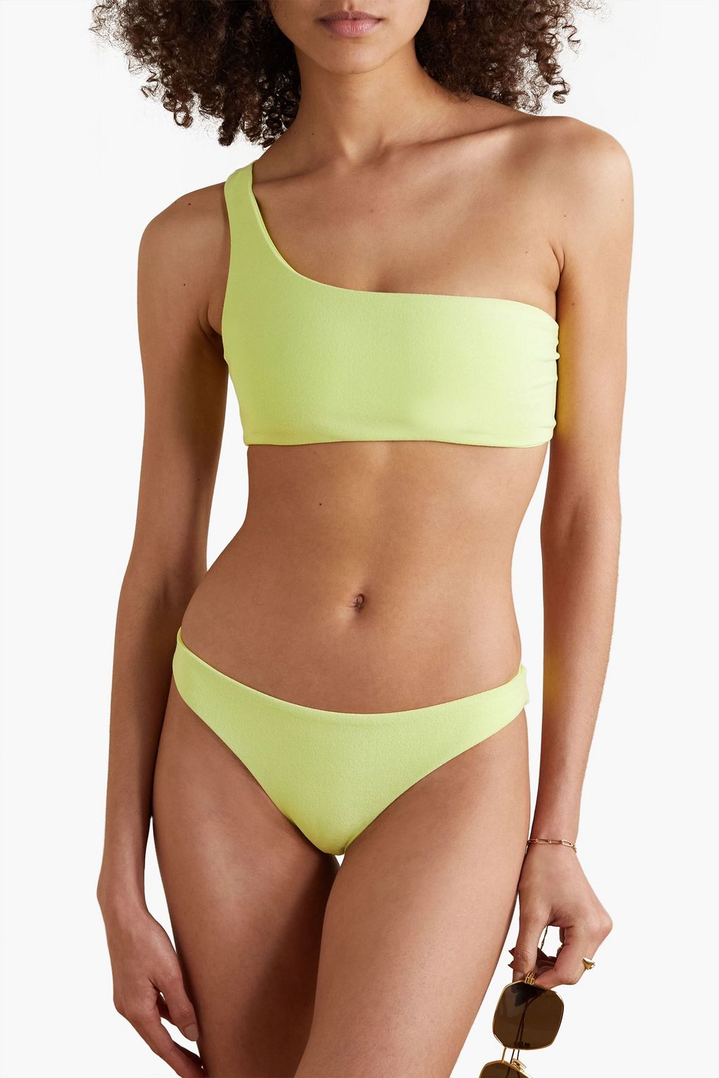 JADE SWIM سروال بيكيني 'موست وونتد' بخصر متوسط الارتفاع من قماش تيري