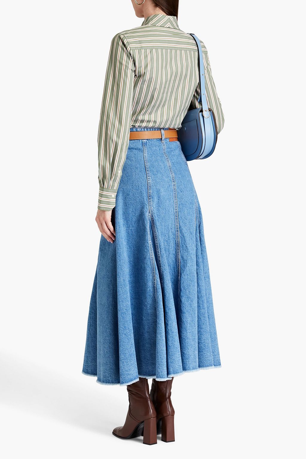 VICTORIA BECKHAM コットンポプリン シャツ ストライプ