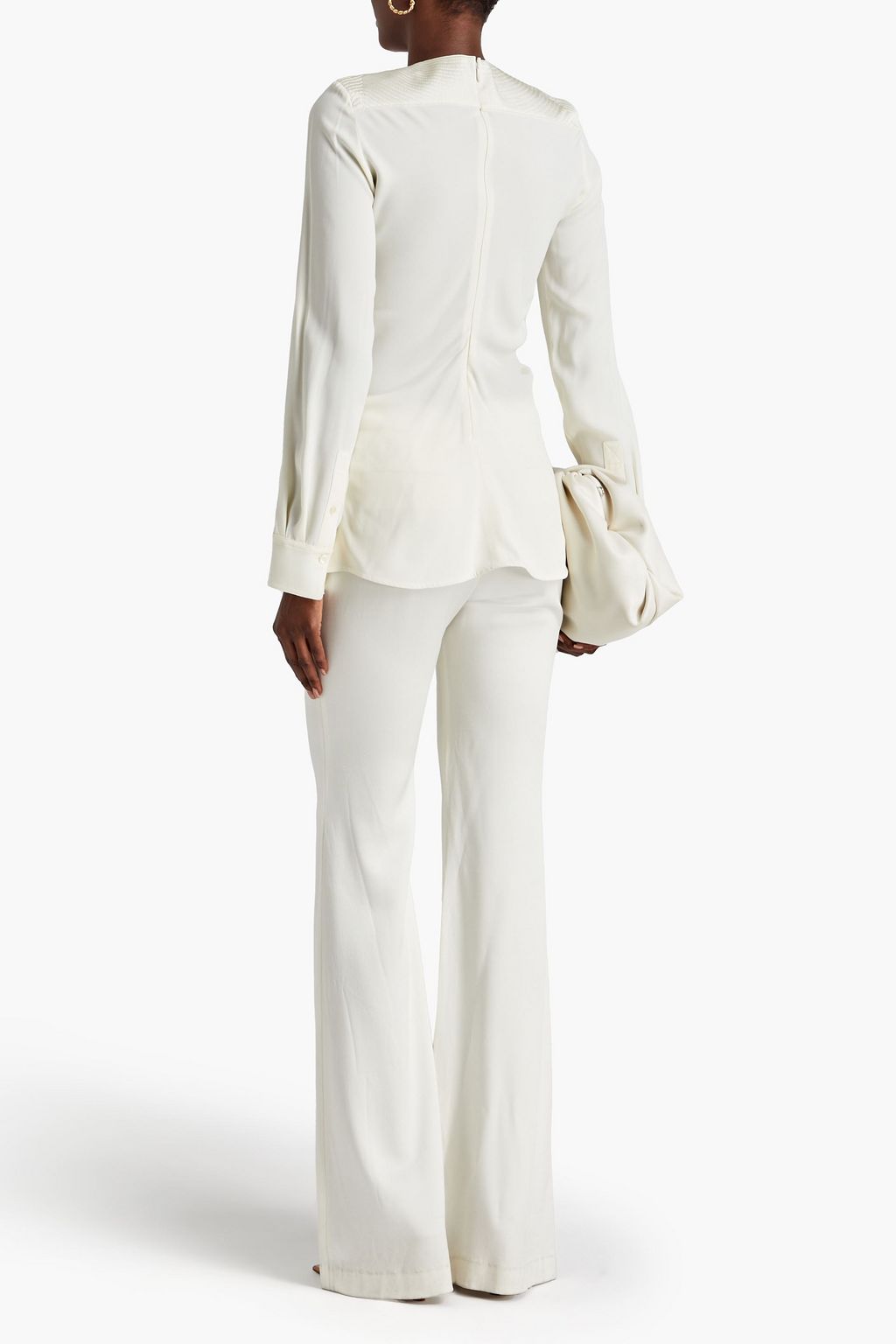 VICTORIA BECKHAM Cutout satin-crepe top