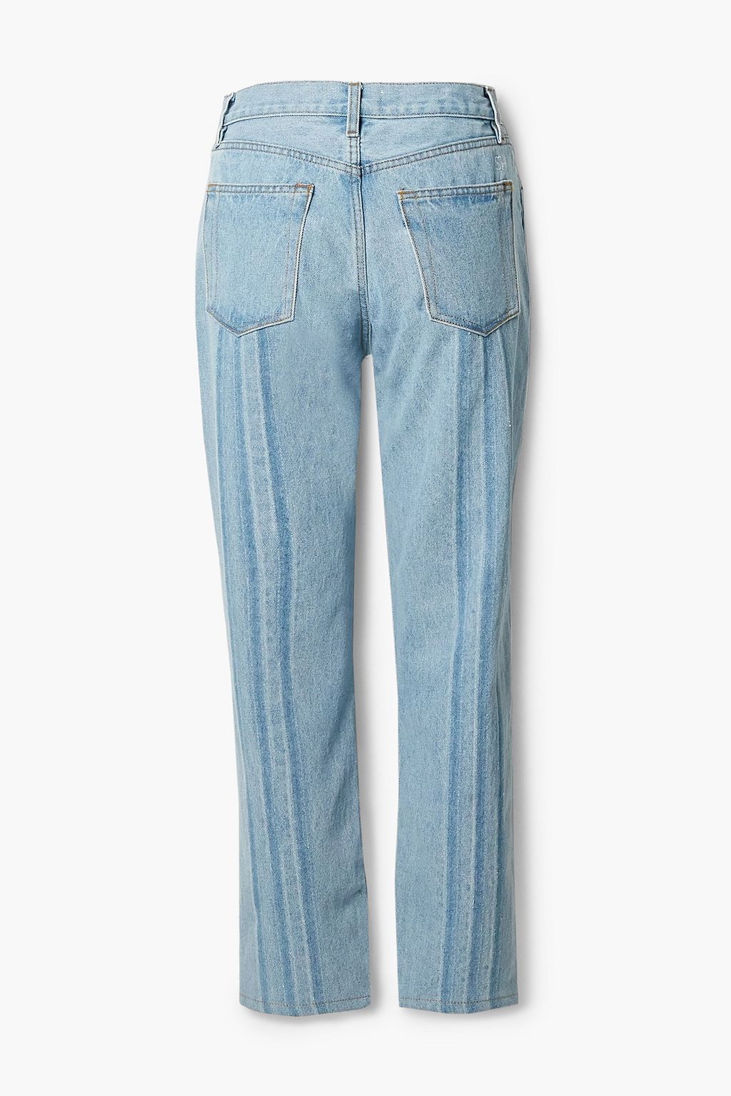 STILL HERE Shibori Tate cropped high-rise straight-leg jeans