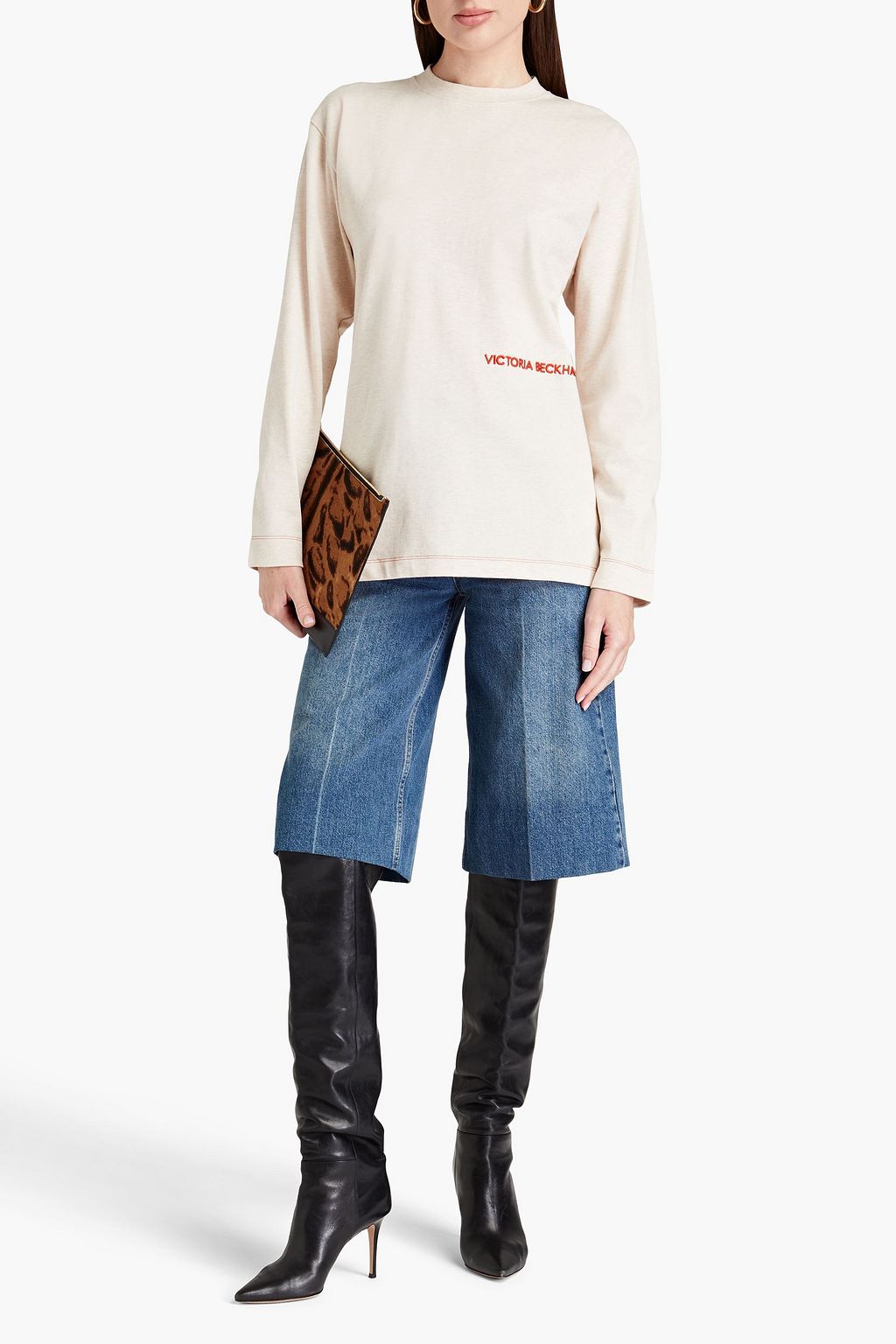 VICTORIA BECKHAM オーガニックコットンジャージー トップス メランジ