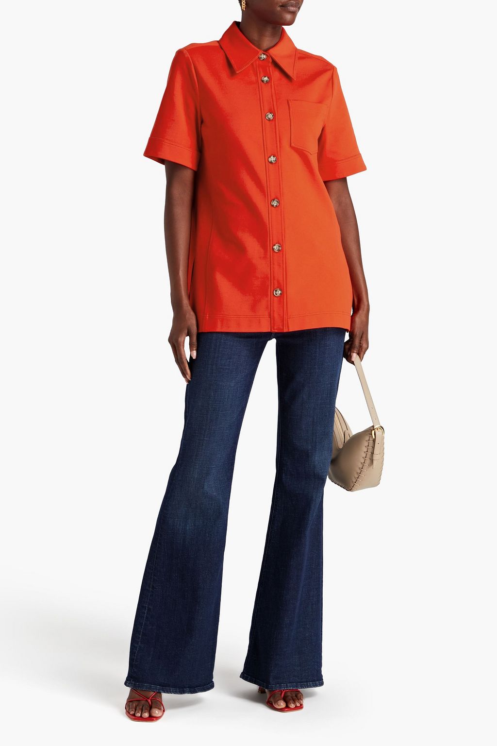 VICTORIA BECKHAM Stretch-jersey shirt