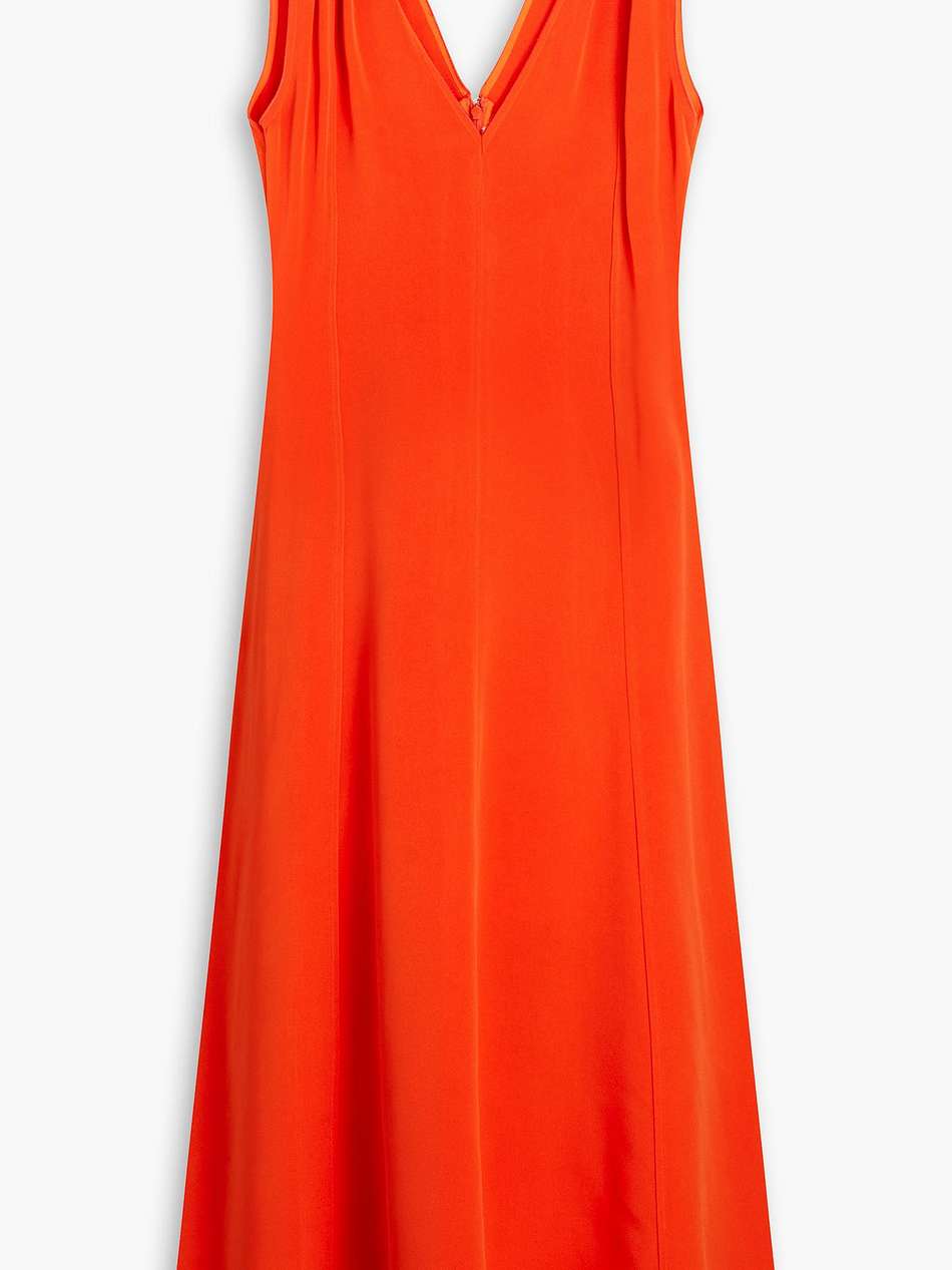 twisted crepe midi dress