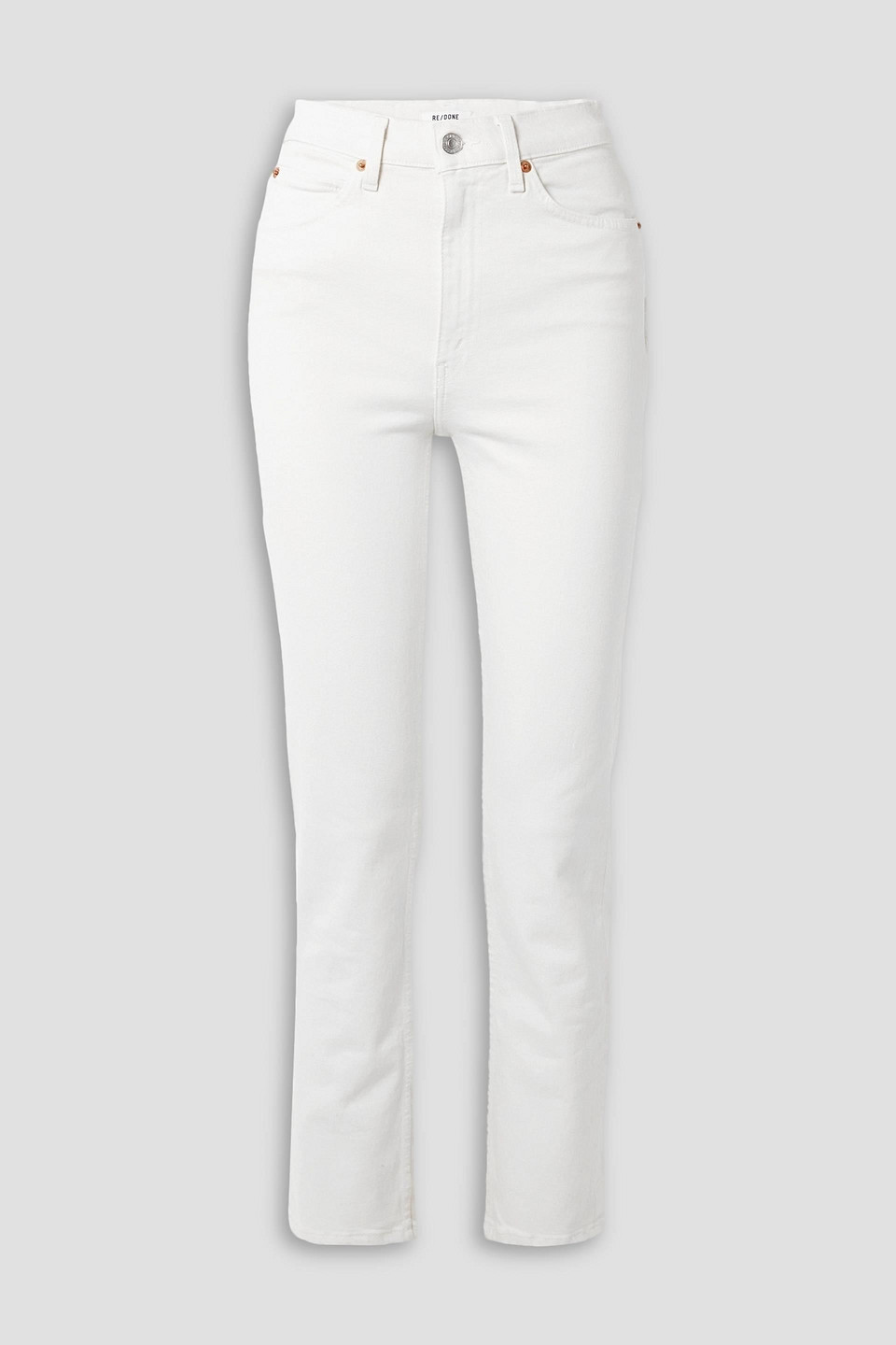 Re/done 70s Hoch Sitzende Jeans Mit Geradem Bein In Ivory