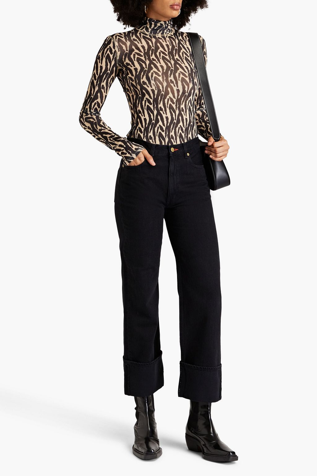 TU ES MON TRÉSOR Carnelian high-rise straight-leg jeans