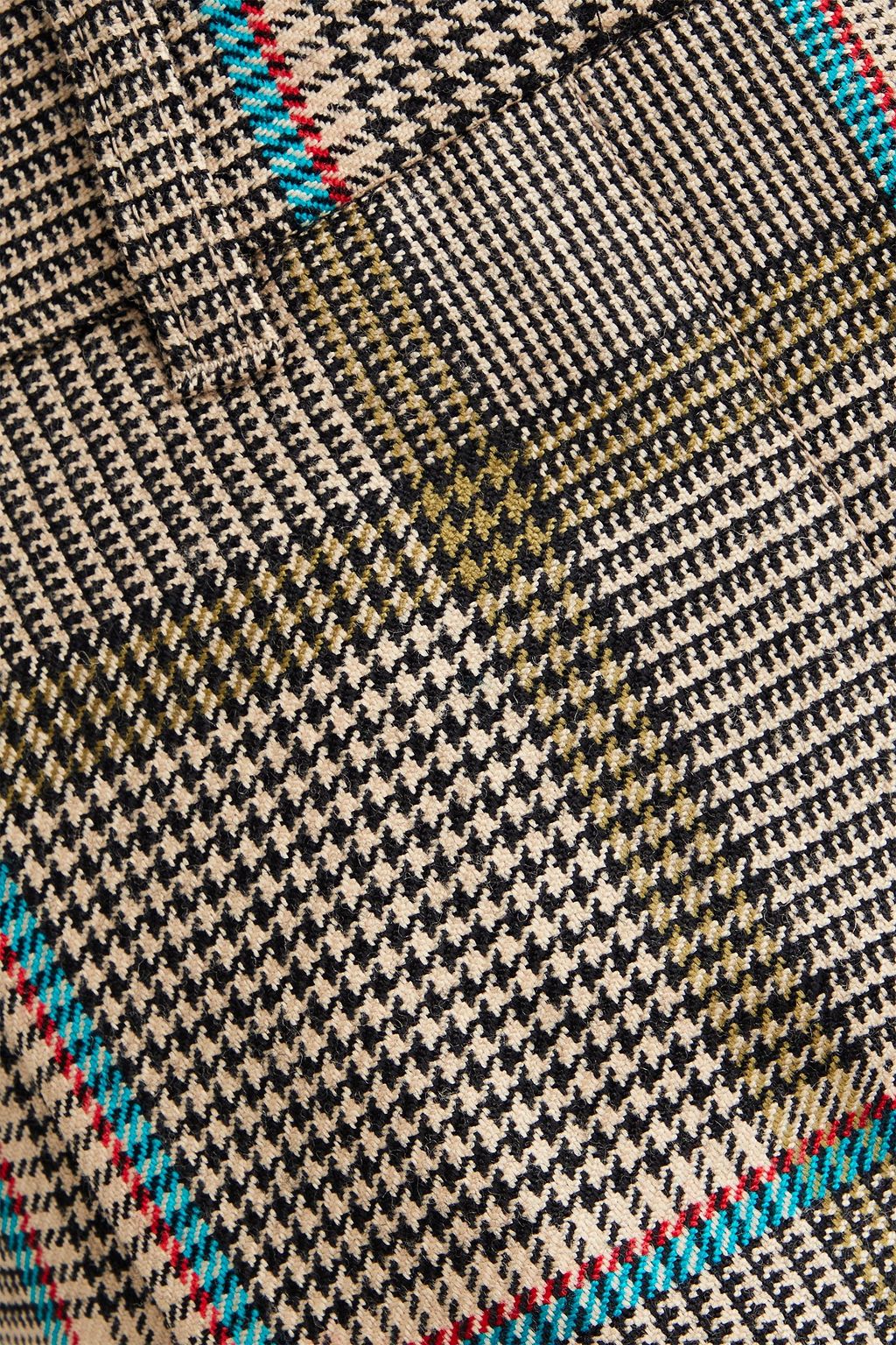 VICTORIA BECKHAM Prince of Wales checked wool straight-leg pants