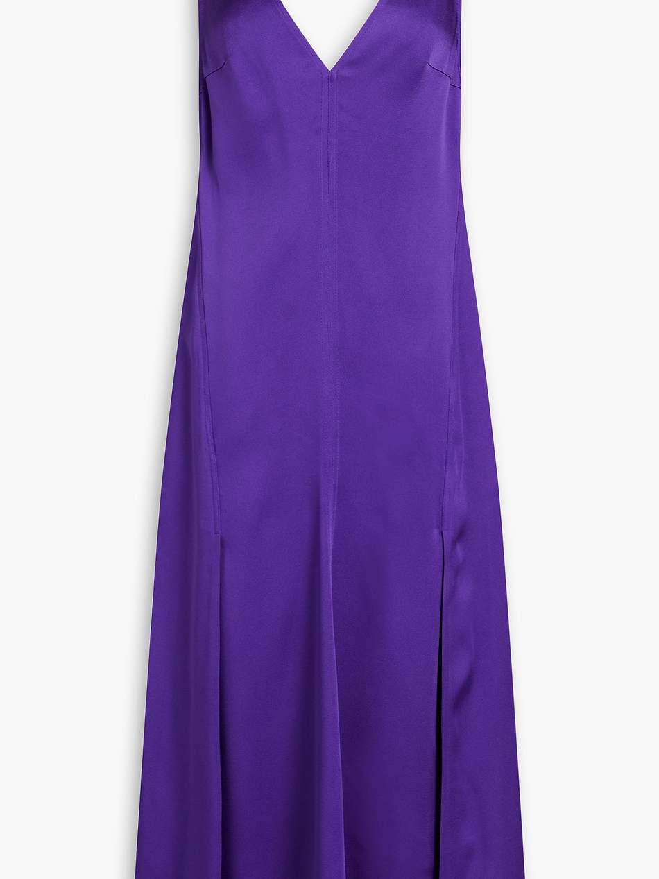 satin-crepe midi dress