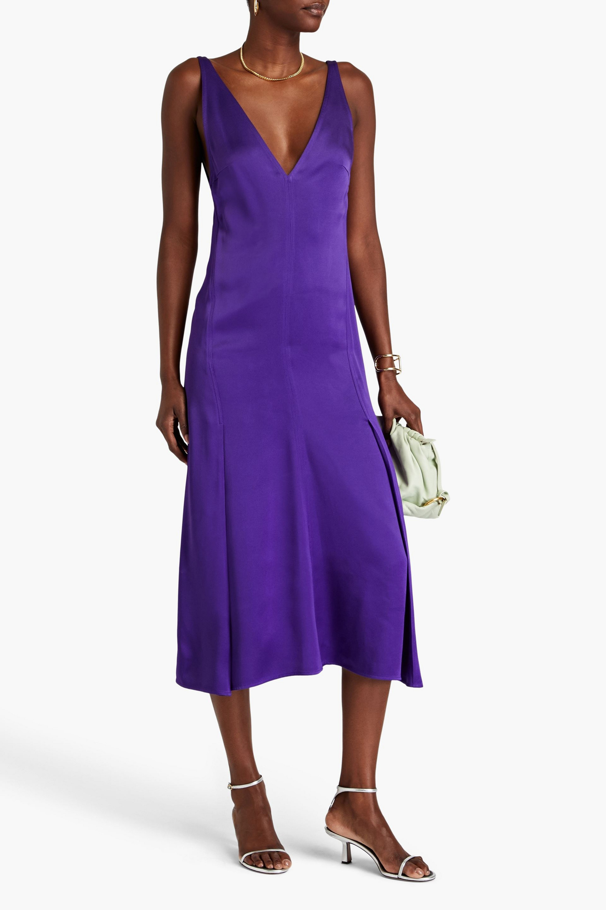 Victoria Beckham Satin-crepe midi dress