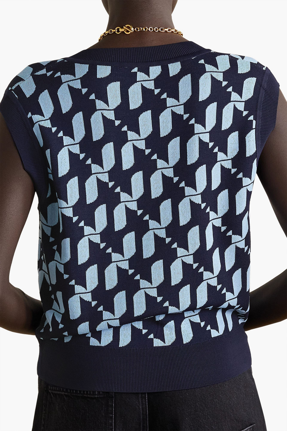 DODO BAR OR DEREK JACQUARD-KNIT VEST